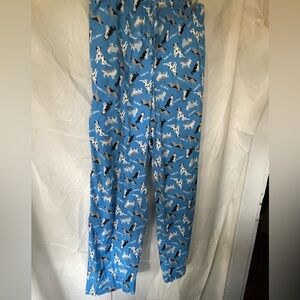 L.L.Bean blue dog Lounge pants cotton Large